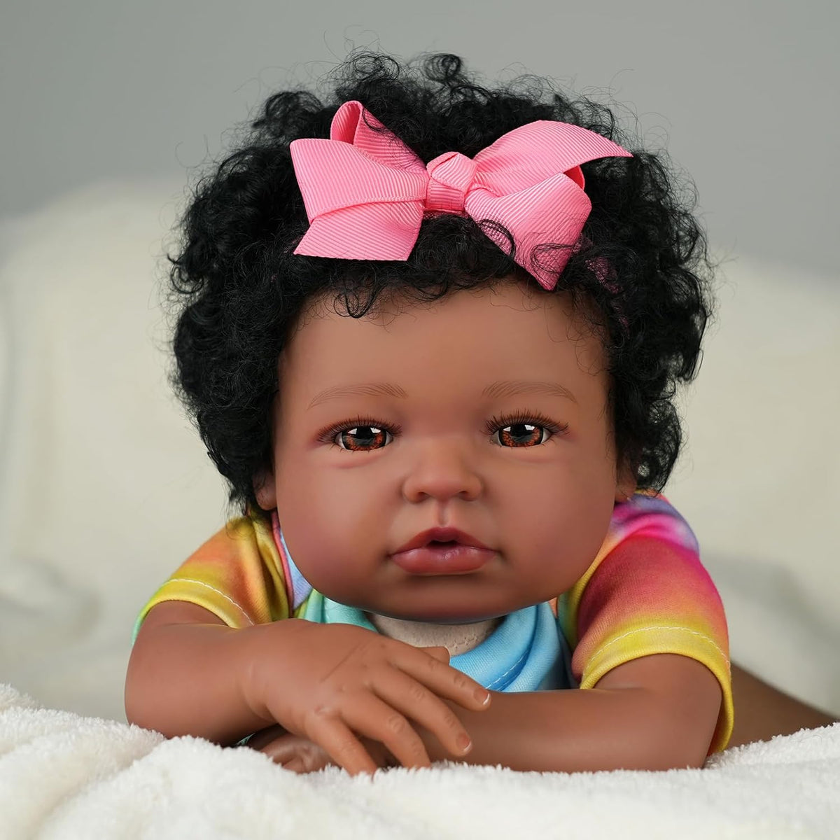 20 Inch Cloth Body Brown Eyes Reborn Baby Doll E328