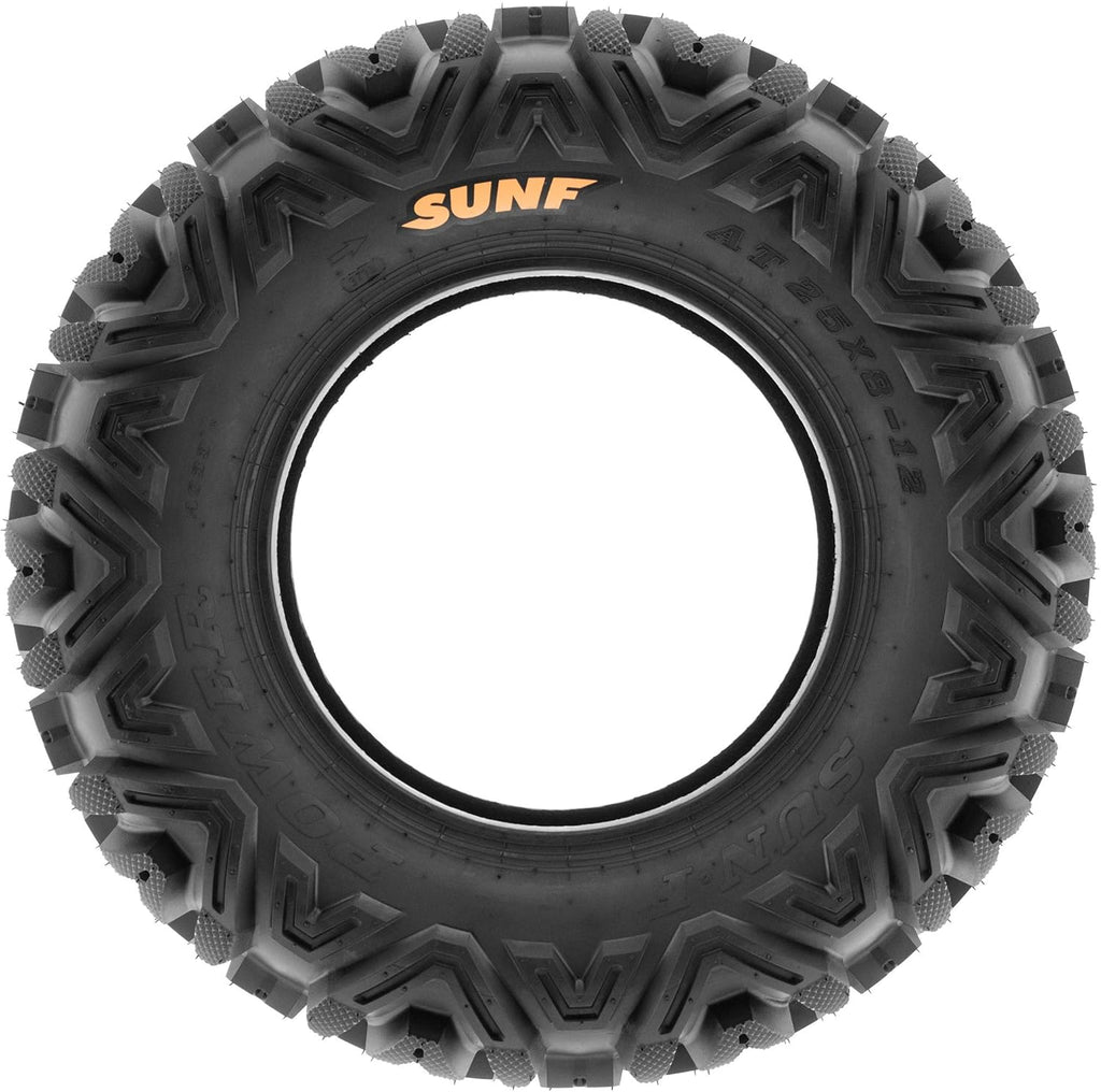 Set of 4 All-Terrain Tire Bundle 25x8-12 Front & 25x11-10 Rear 6 PR Tubeless K1338