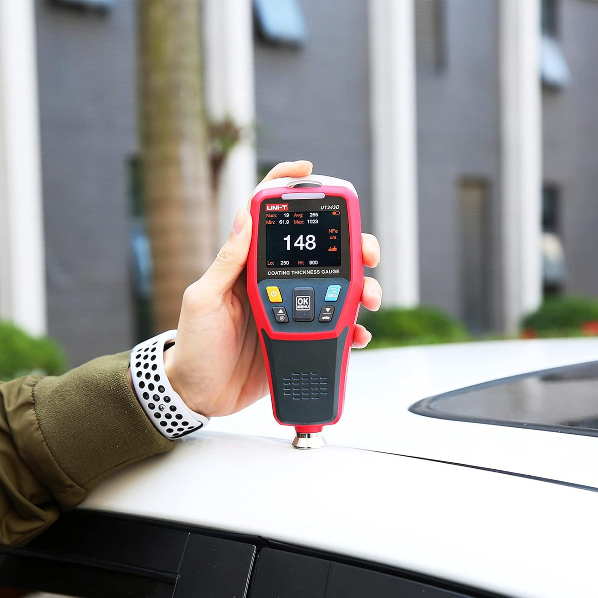 Coating Thickness Gauge Digital Paint Meter 0~1750um F/NF Detection V288