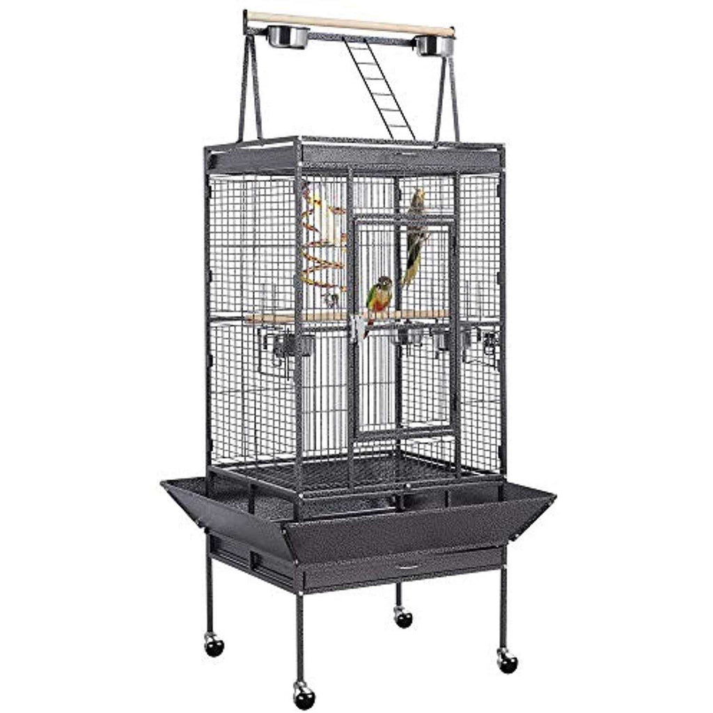 Wrought Iron Rolling Large Parrot Bird Cage P227