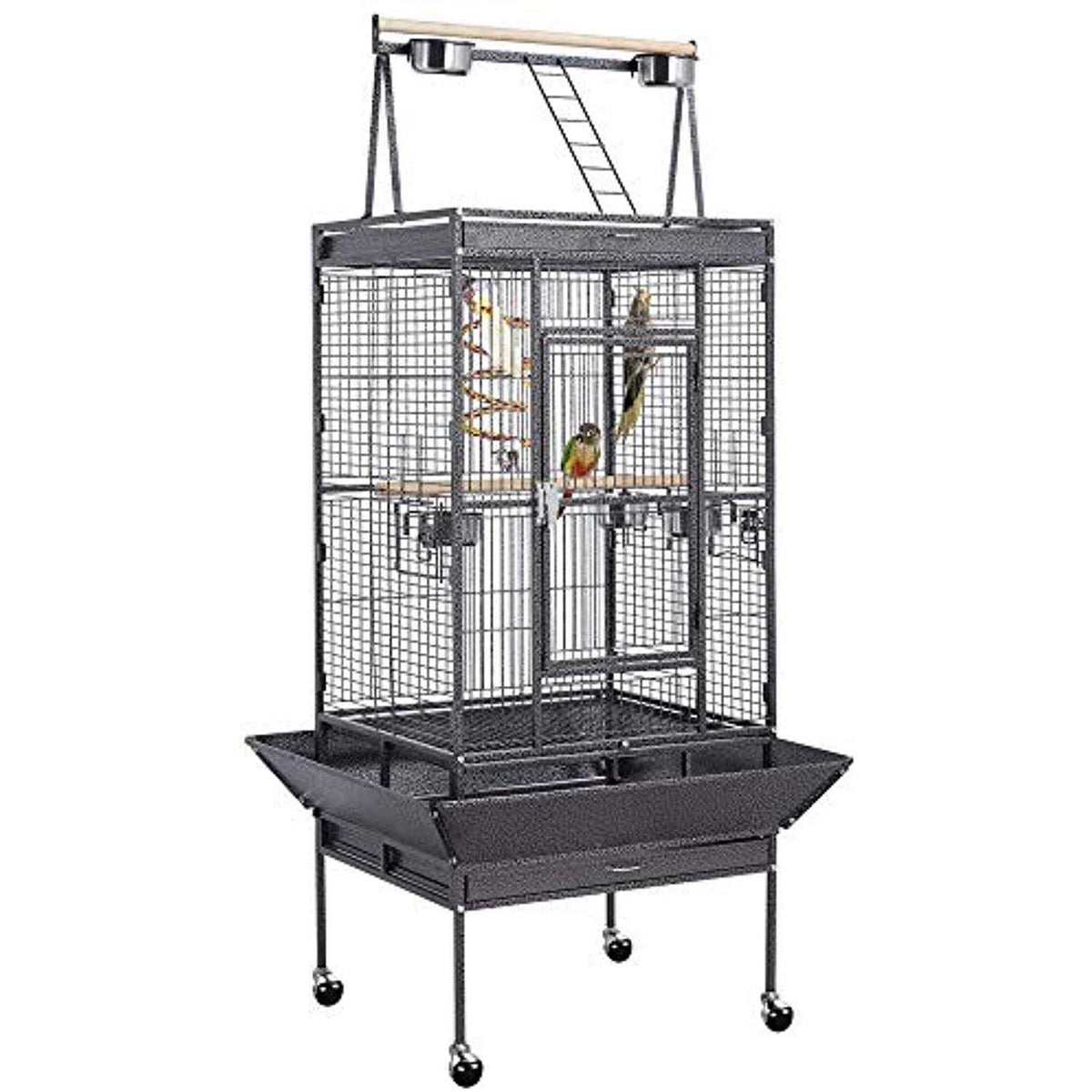 Wrought Iron Rolling Large Parrot Bird Cage P227