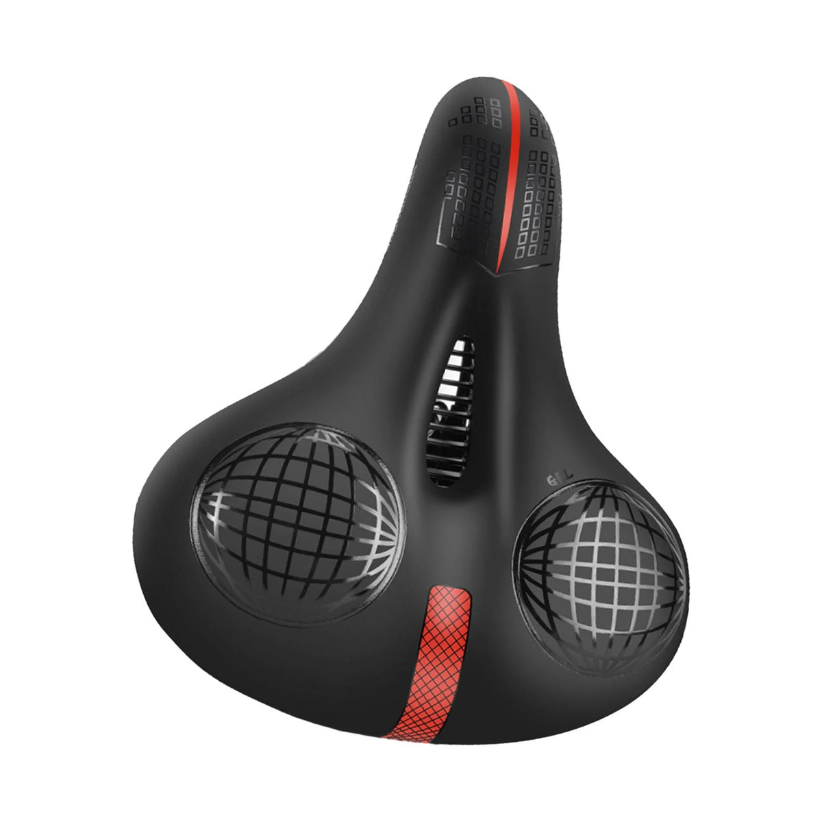 Black and Red Bike Saddle A2800