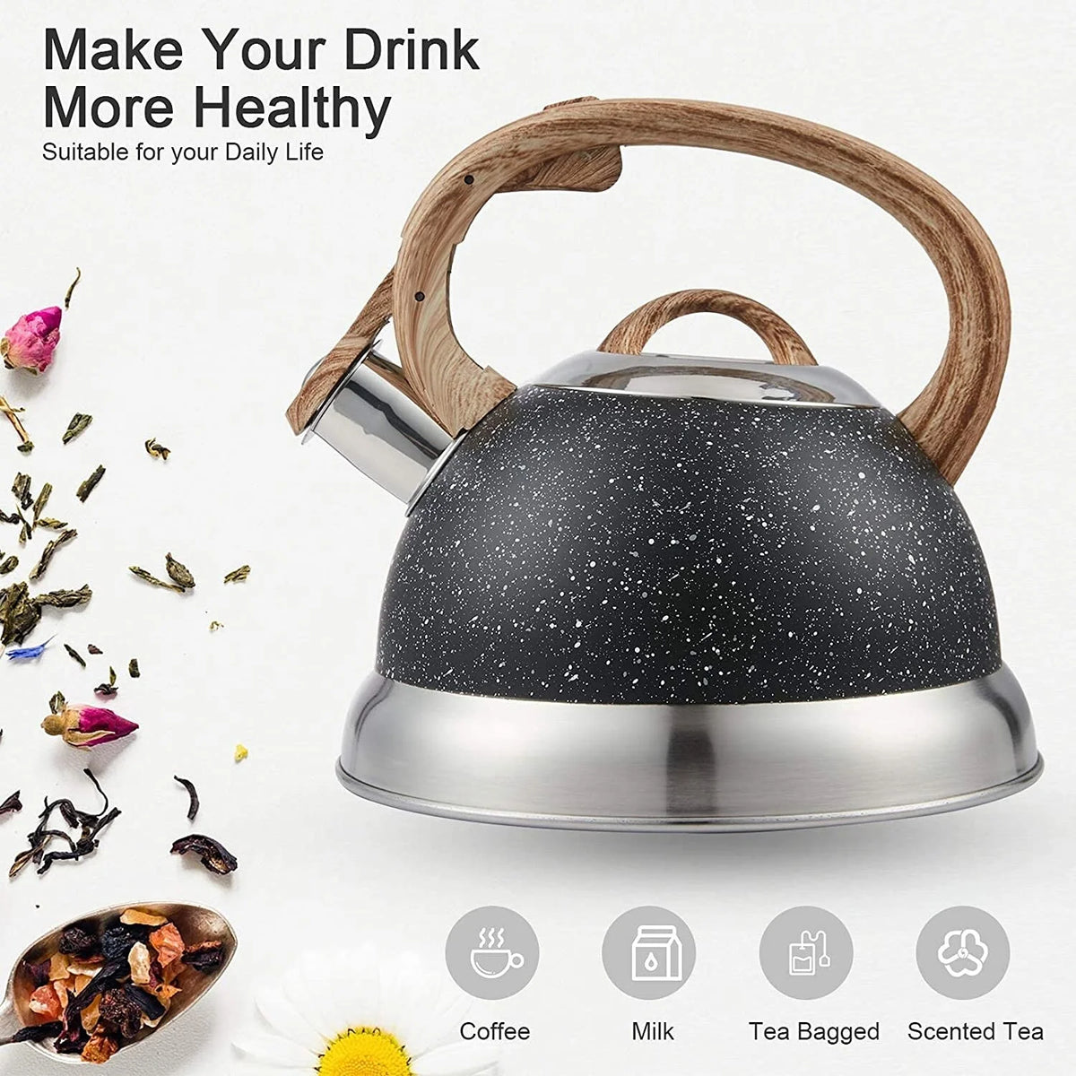 2.3 Qt. Stainless Steel Whistling Tea Kettle I97915