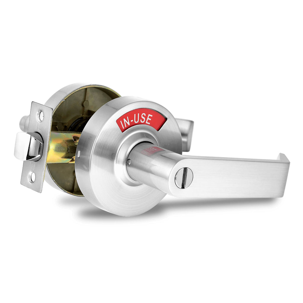 Satin Nickel Privacy Indicator Lock and Lever N95759