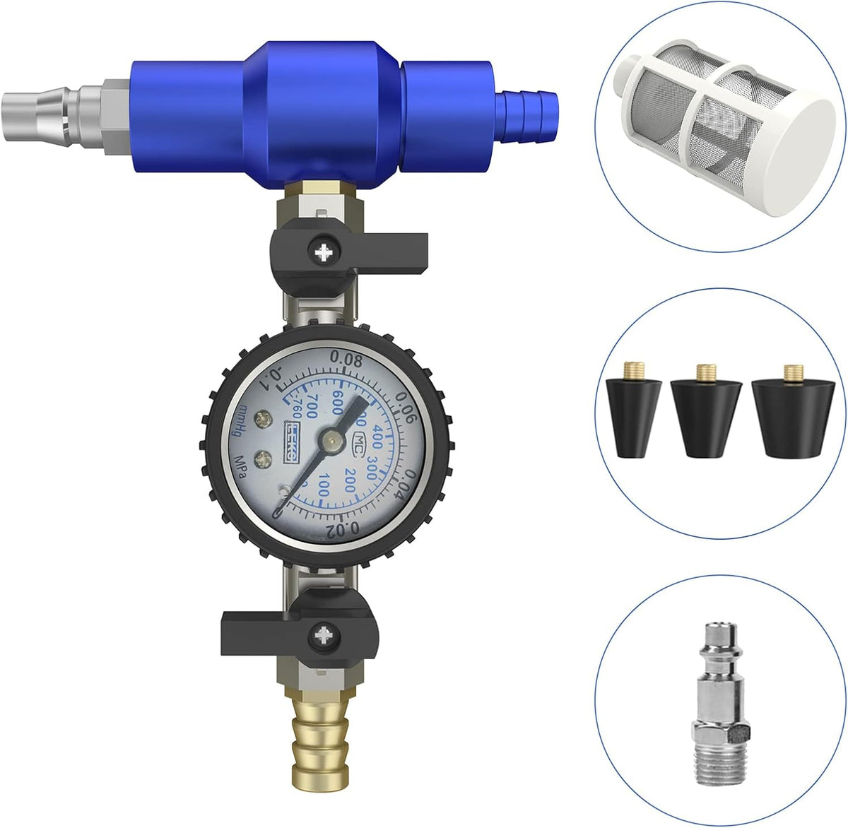 Coolant Vacuum Pressure Tester Filling Kit with Air Connector, Pack of 2 A354