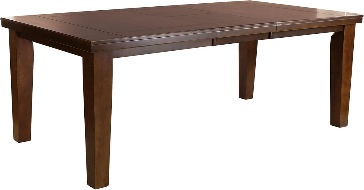 Dark Oak Finish Dining 5pc Set Table with Self-Storing Leaf and 4 Side Chairs G20137