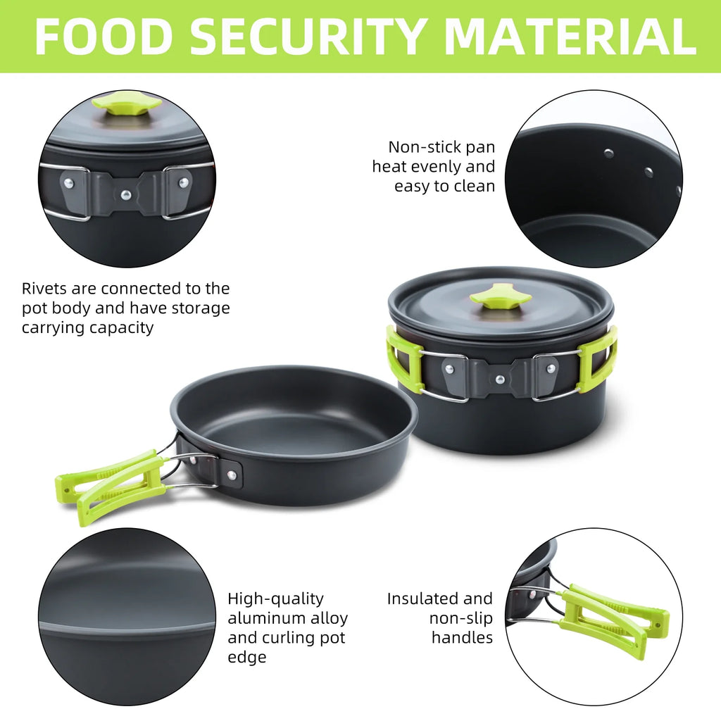 16pcs Camping Cookware Set J193