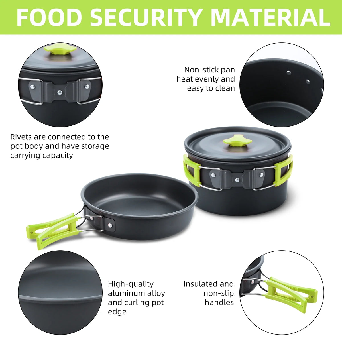 16pcs Camping Cookware Set J193
