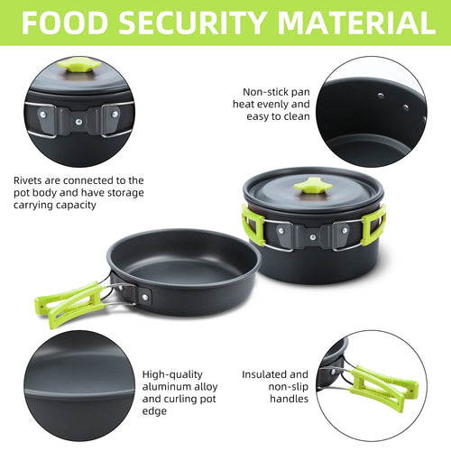 16pcs Camping Cookware Set J193