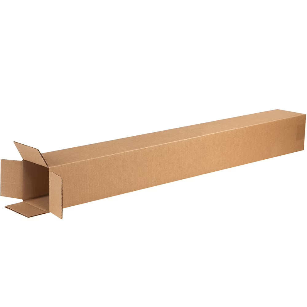 Tall Corrugated Boxes 4x4x40 Kraft 25 Bundle D2071
