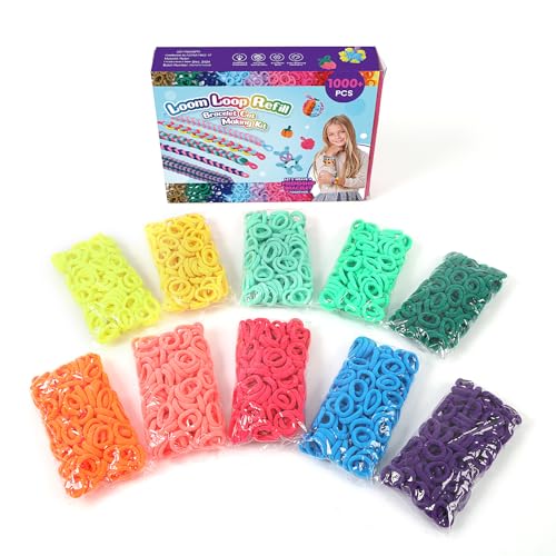 Bracelet Making Kit with 1000+ Elastic Cloth Rubber Bands R613