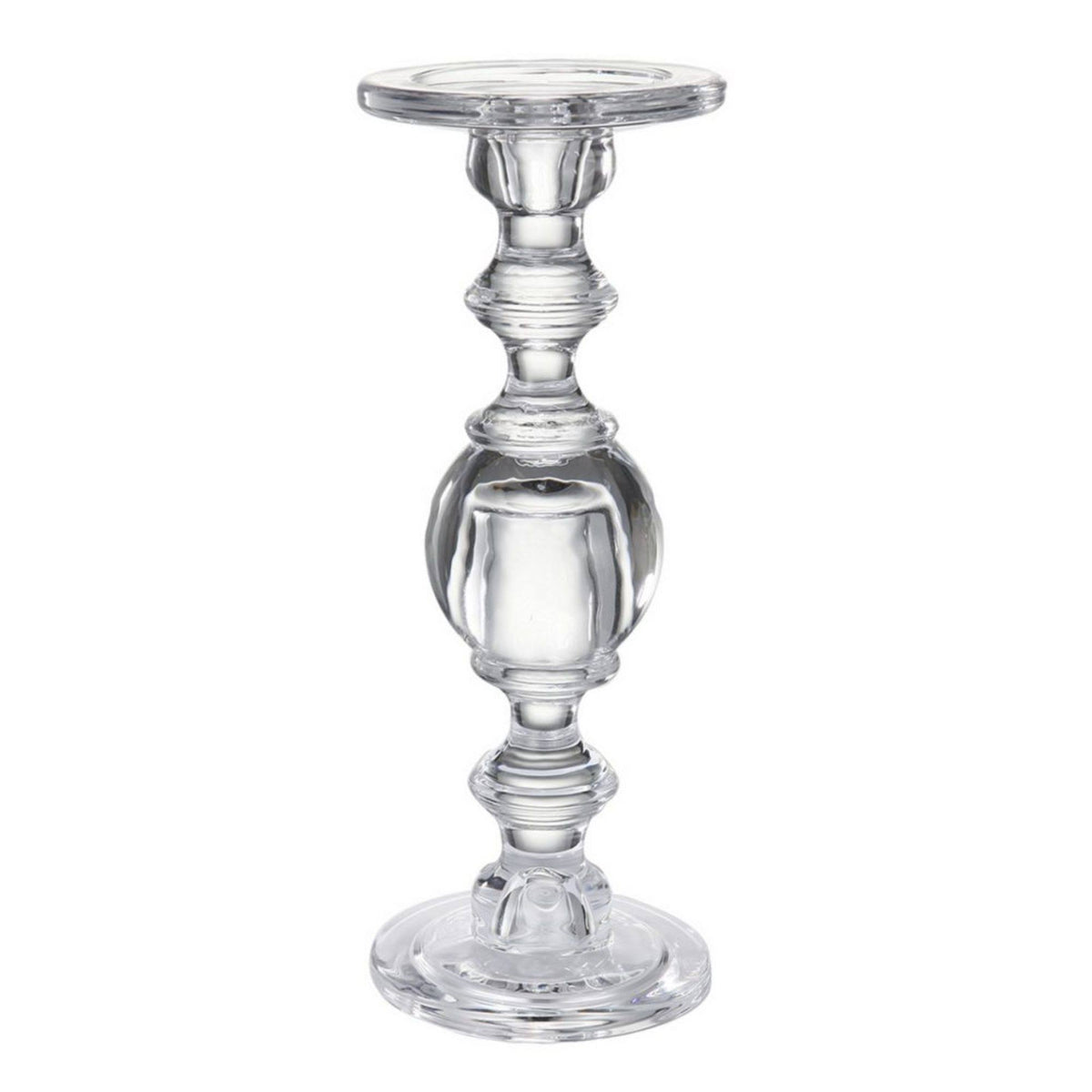 Clear Free-Standing Large Candlestick Holder Q498116