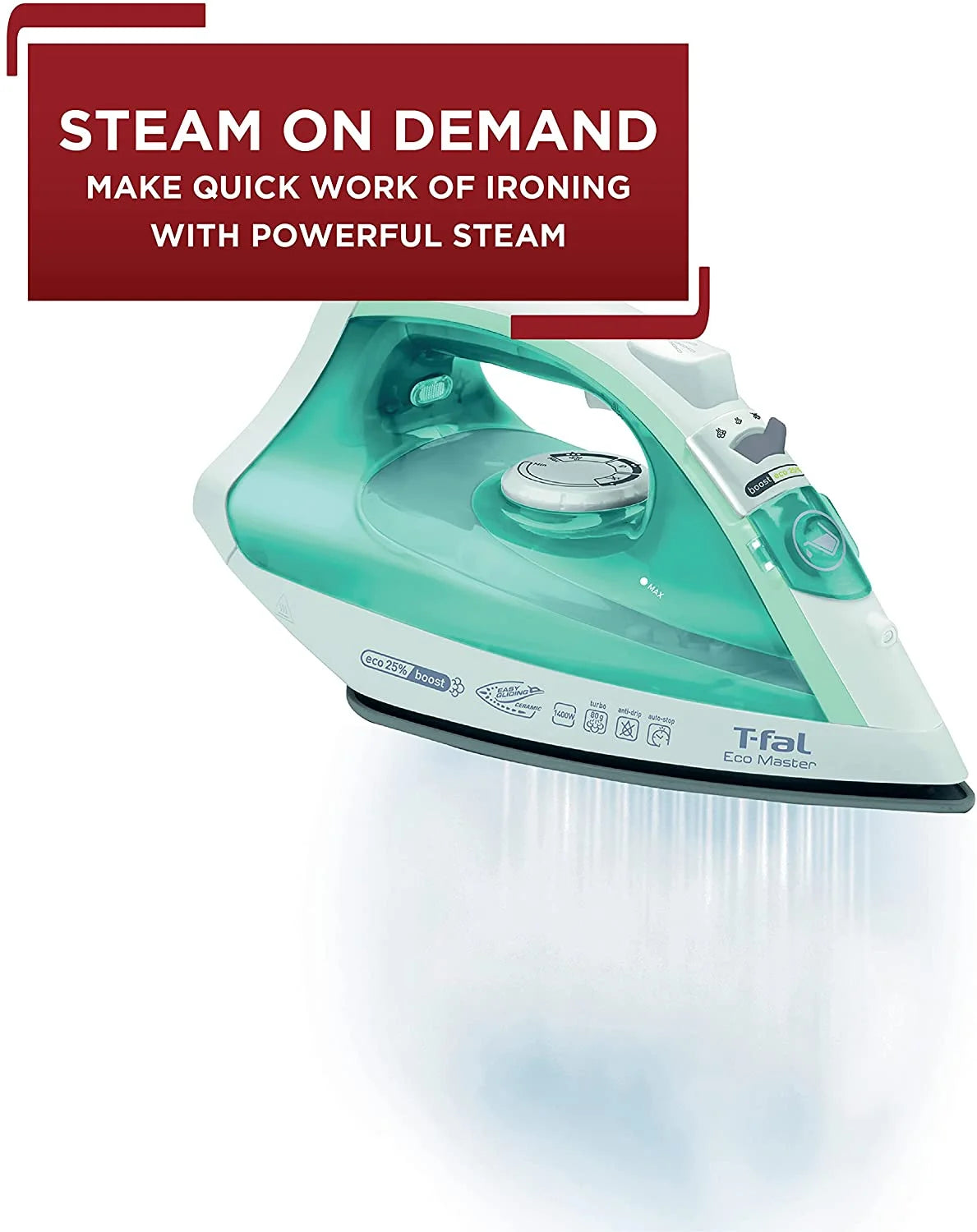 1400W Steam Iron with Ceramic Soleplate A190943