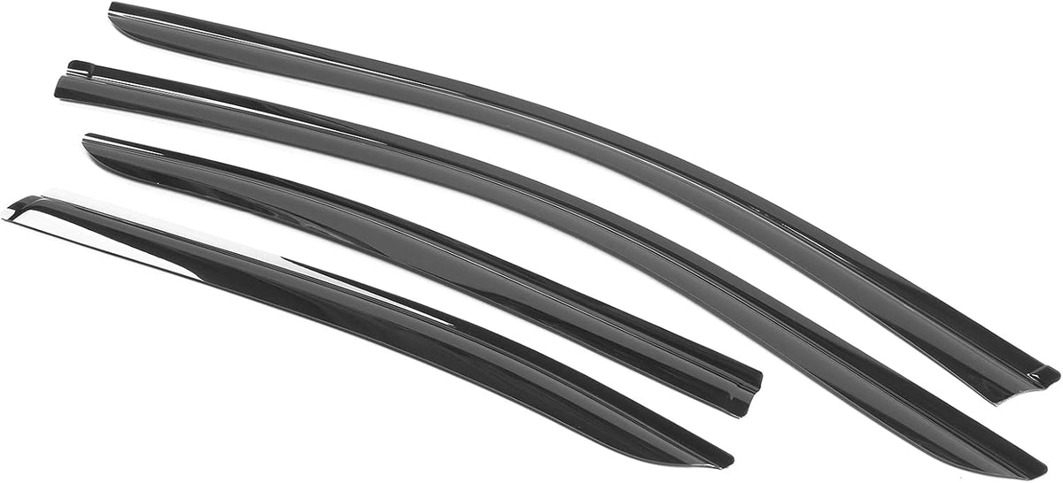 Slim Style Dark Smoke Tint Acrylic Rain Guard Wind Vent Air Deflector, Pack of 2 U34410