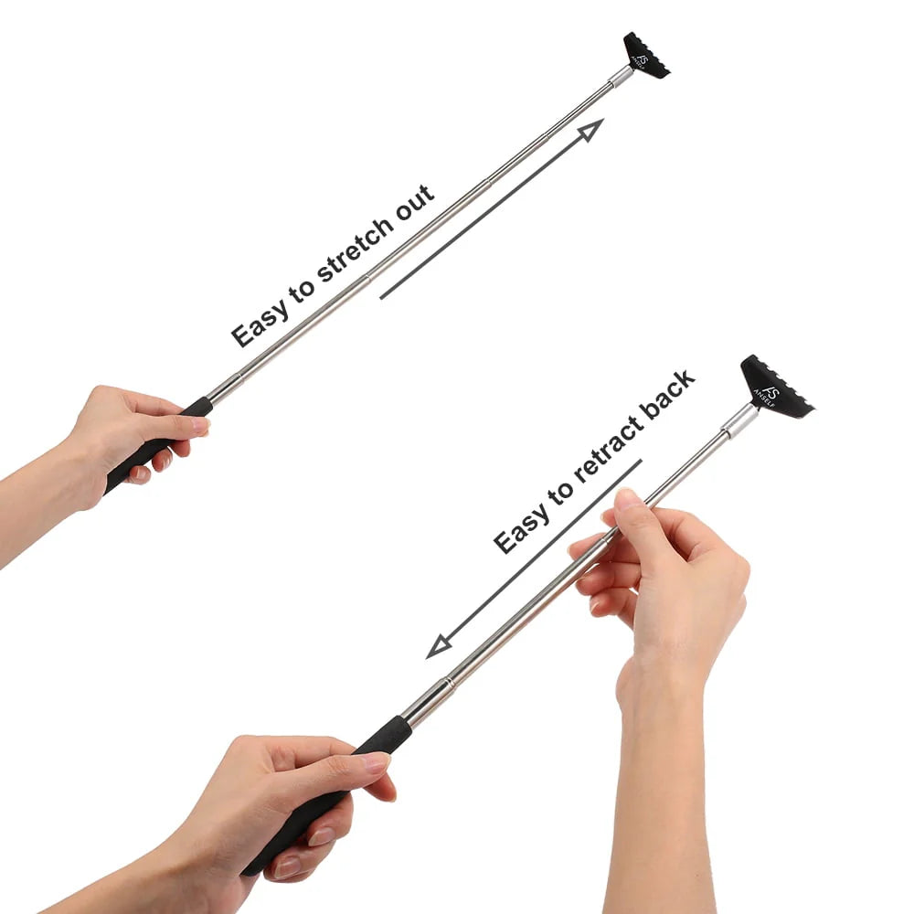 Telescopic Back Scratcher Massager Metal Extendable 5 Section Blue H969