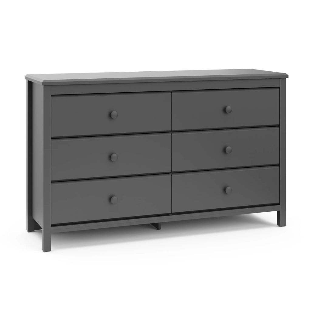 White 6 Drawer Double Dresser N15405