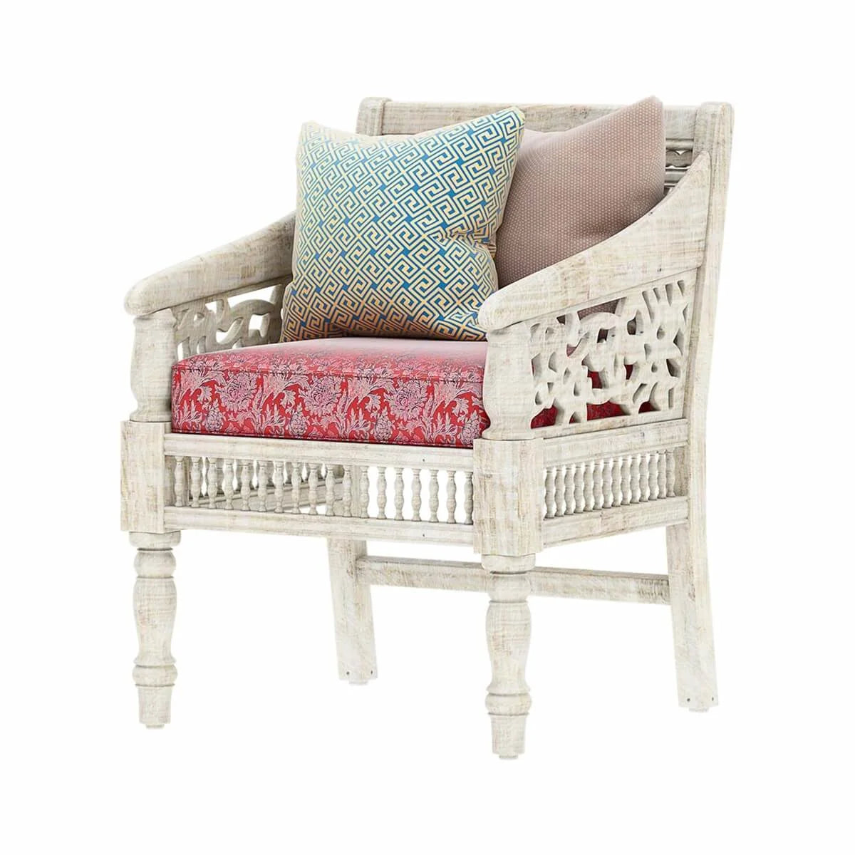 Solid Wood Hand Carved Single Sofa N486920