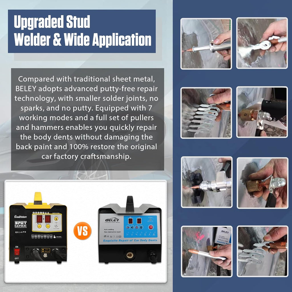 110V 1600W 7 Modes Stud Welder Dent Repair Kit G897