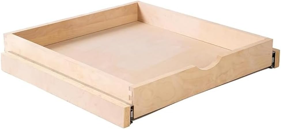 33W x 4H inch Antique White Roll Out Tray X56242