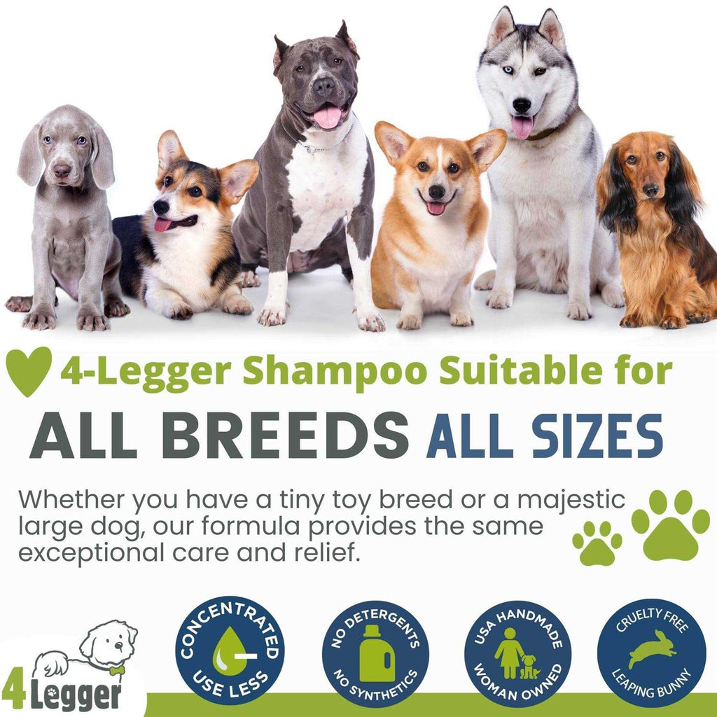 Certified Organic Hypoallergenic Dog Shampoo with Aloe and Lemongrass A223