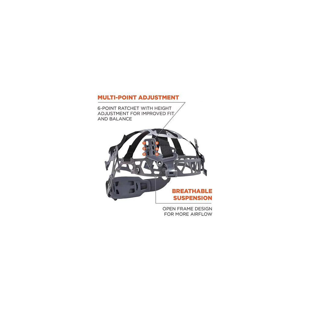 Orange Safety Helmet with 6-Point Suspension O276