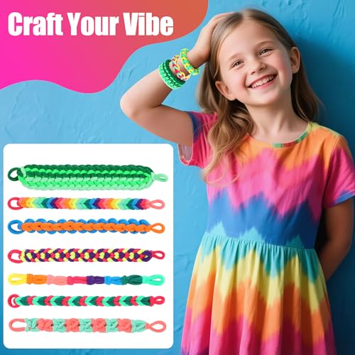 Bracelet Making Kit with 1000+ Elastic Cloth Rubber Bands R613
