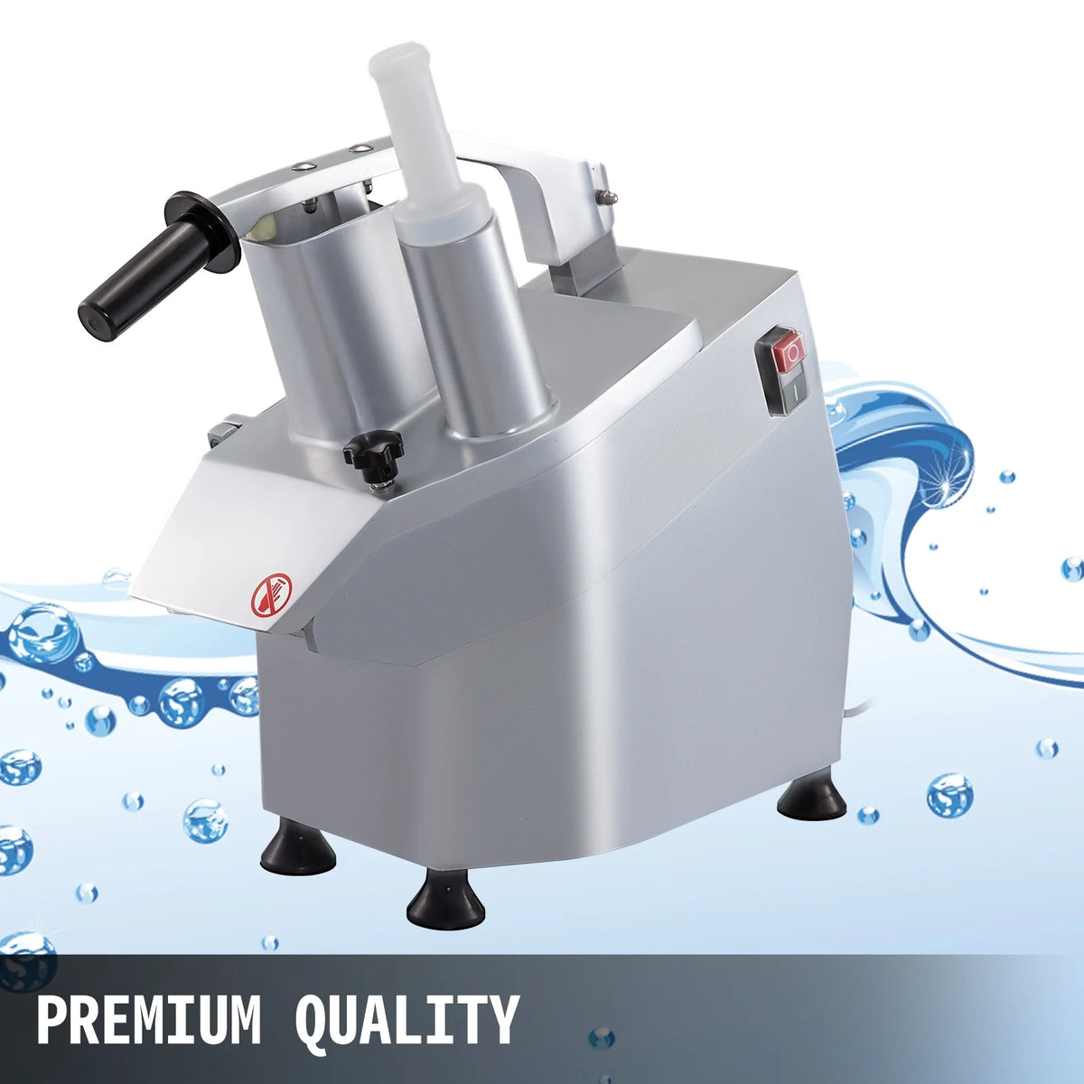 110V Commercial Food Processor, 550W Electric Vegetable Slicer, Stainless Steel Detachable 6-blades Y30646