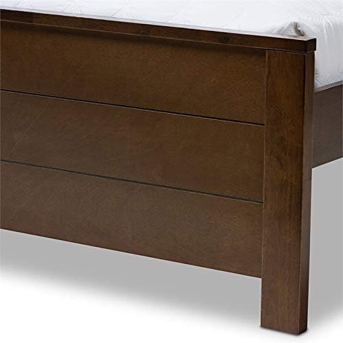 Full Platform Bed in Walnut Brown R94327