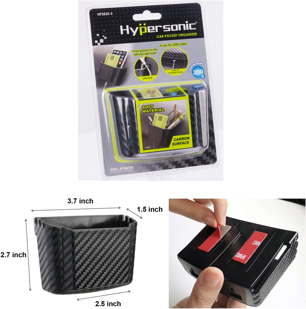 Black Plastic Car Organizer Pack of 2 A88140