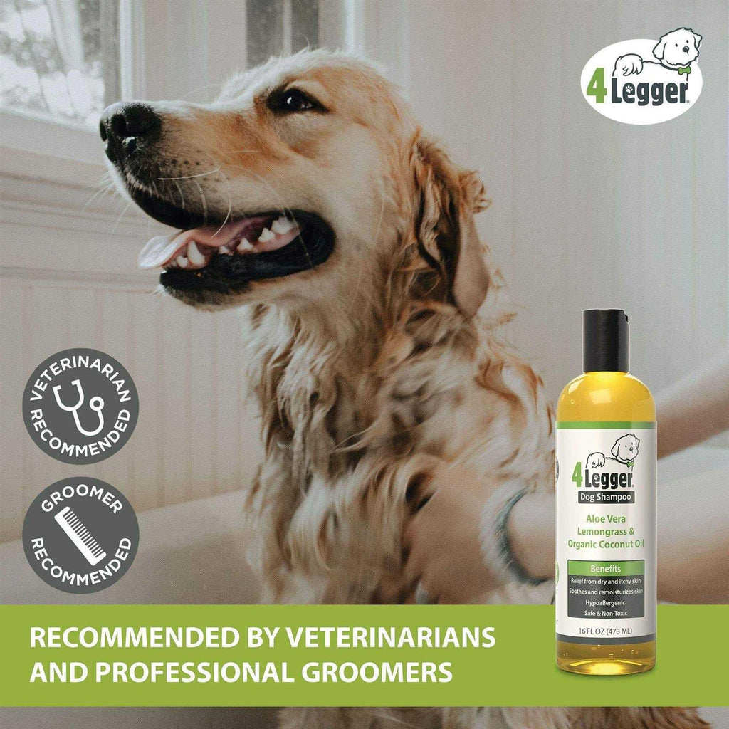 Certified Organic Hypoallergenic Dog Shampoo with Aloe and Lemongrass A223