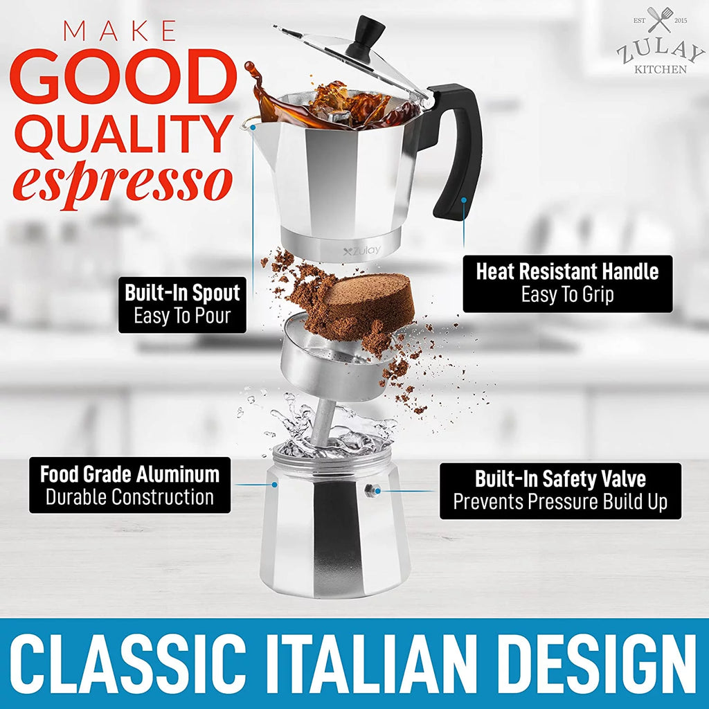 8 Espresso Cup Stovetop Moka Pot N131581