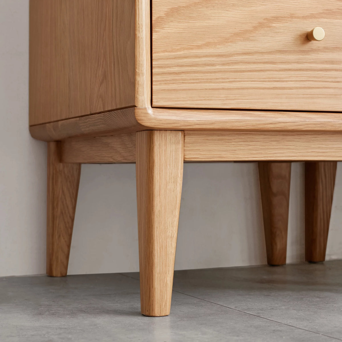 Solid Oak Storage Cabinet with Glass Door F3132