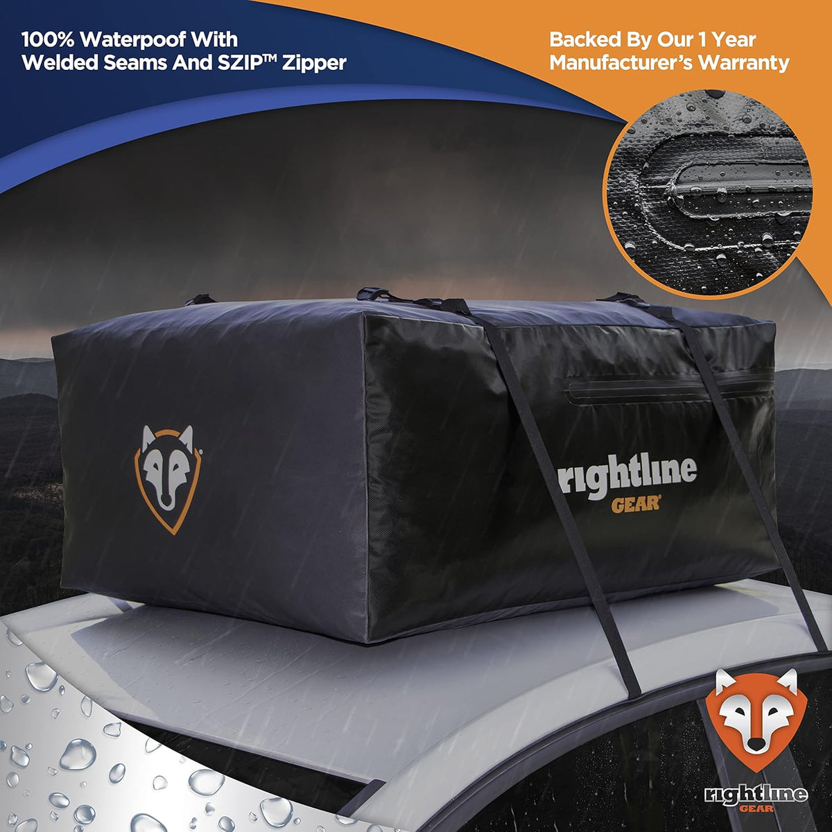 10 cu ft Waterproof Car Top Carrier O4523