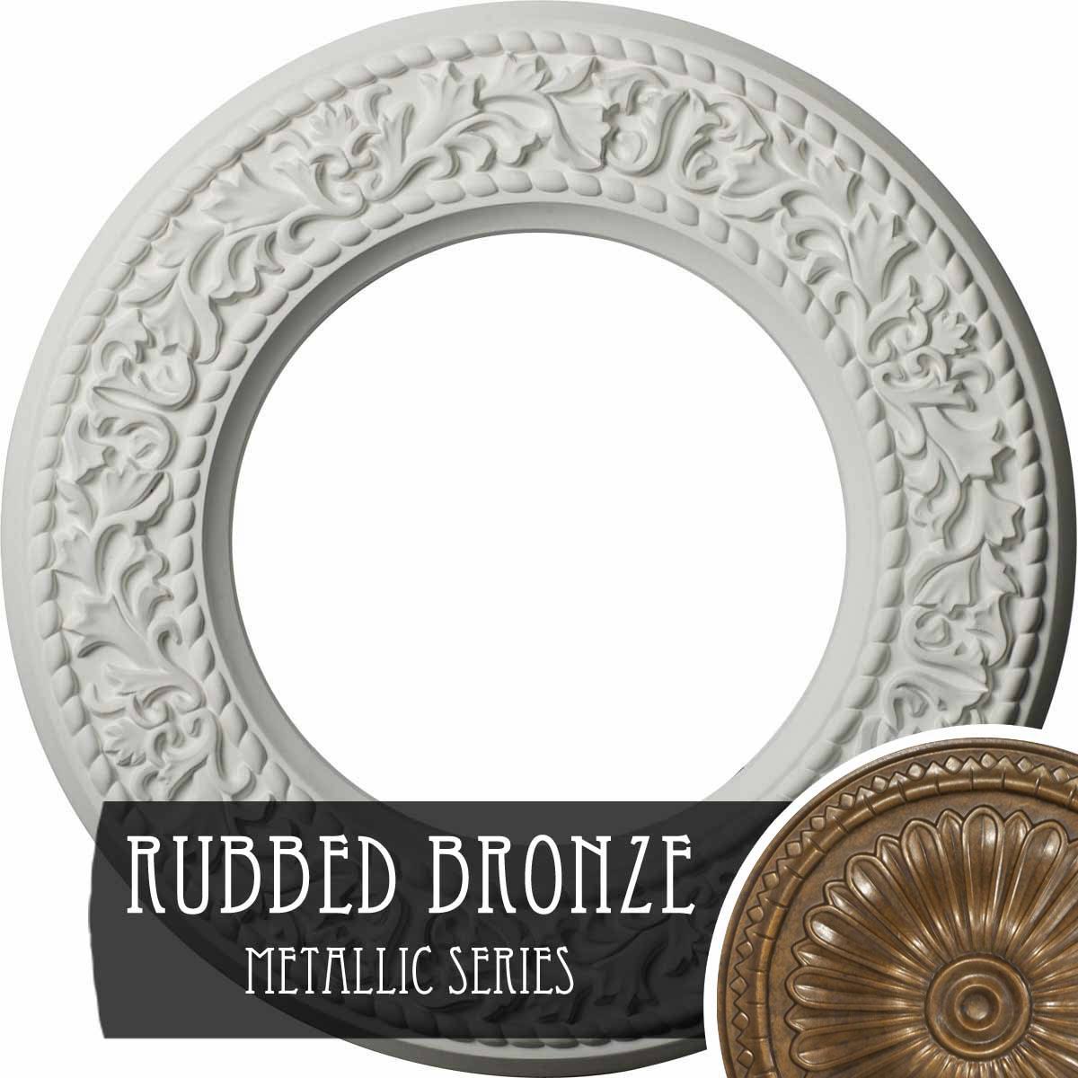 Blackthorn Ceiling Medallion 13 3/8x22OD x 7 1/2x22ID x 3/4x22P Hand-Painted Rubbed Bronze Z365
