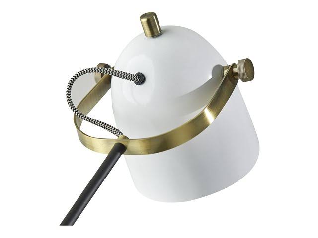 Black White and Antique Brass Desk Lamp M66743