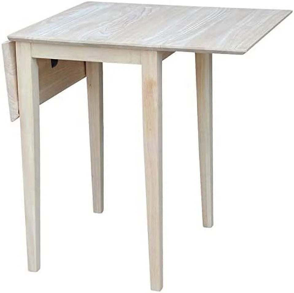Unfinished Natural Wood Drop Leaf Dining Table R5620