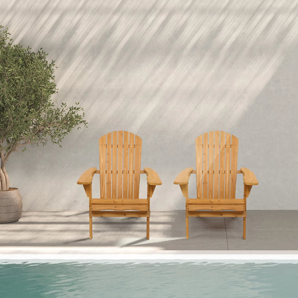 Folding Wooden Adirondack Chair H734