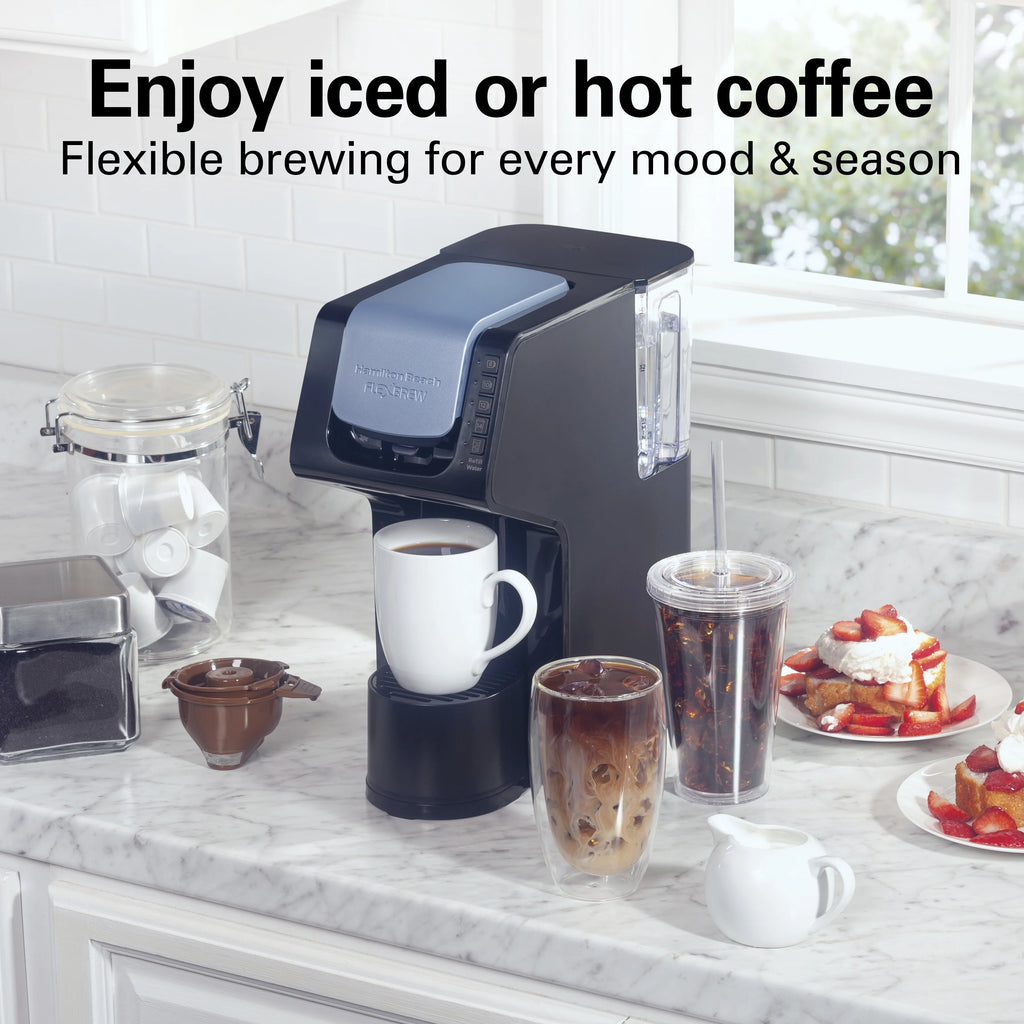 Black Single-Serve Coffee Maker with 50 oz. Water Reservoir D2222