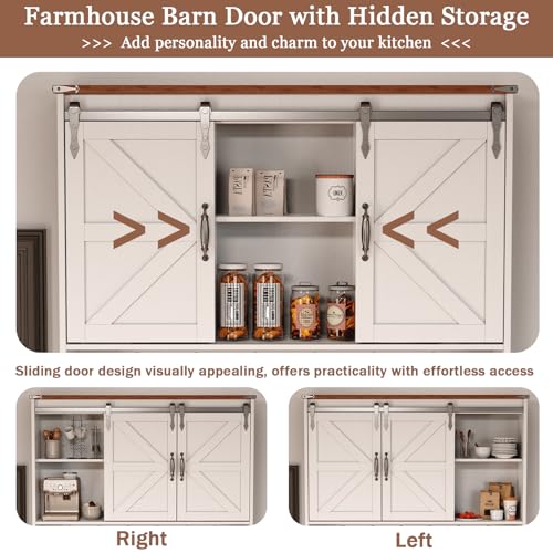 White Kitchen Pantry Cabinet with Charging Station and Microwave Stand C589164