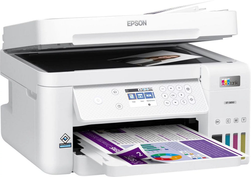 White All-in-One Inkjet Printer with Scanner, Copier V4640
