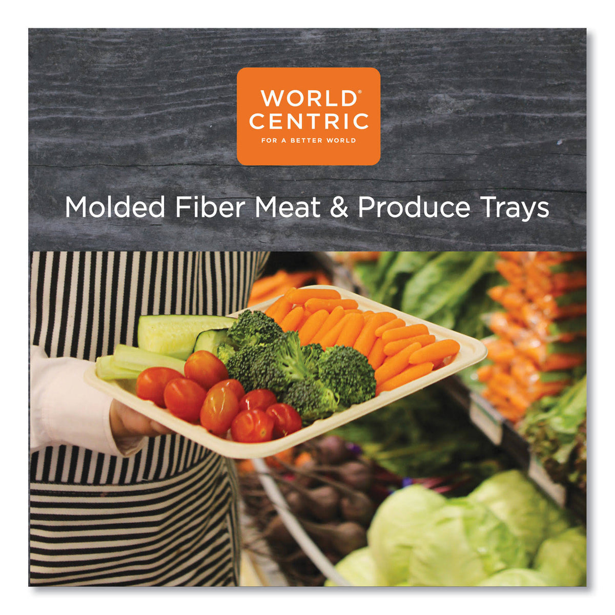 Fiber Trays, PLA Lined, PFAS Free, 9.1 x 7.1 x 0.7, Natural, 500/Carton Z914