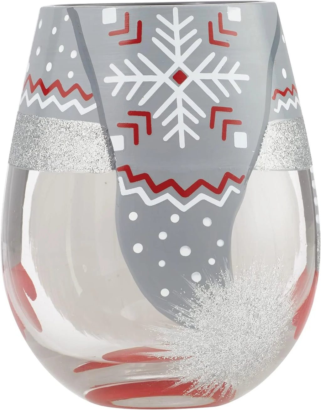 Sweet Gnome Hand-Painted Artisan Stemless Wine Glass, 20 Ounce, Multicolor Z170265