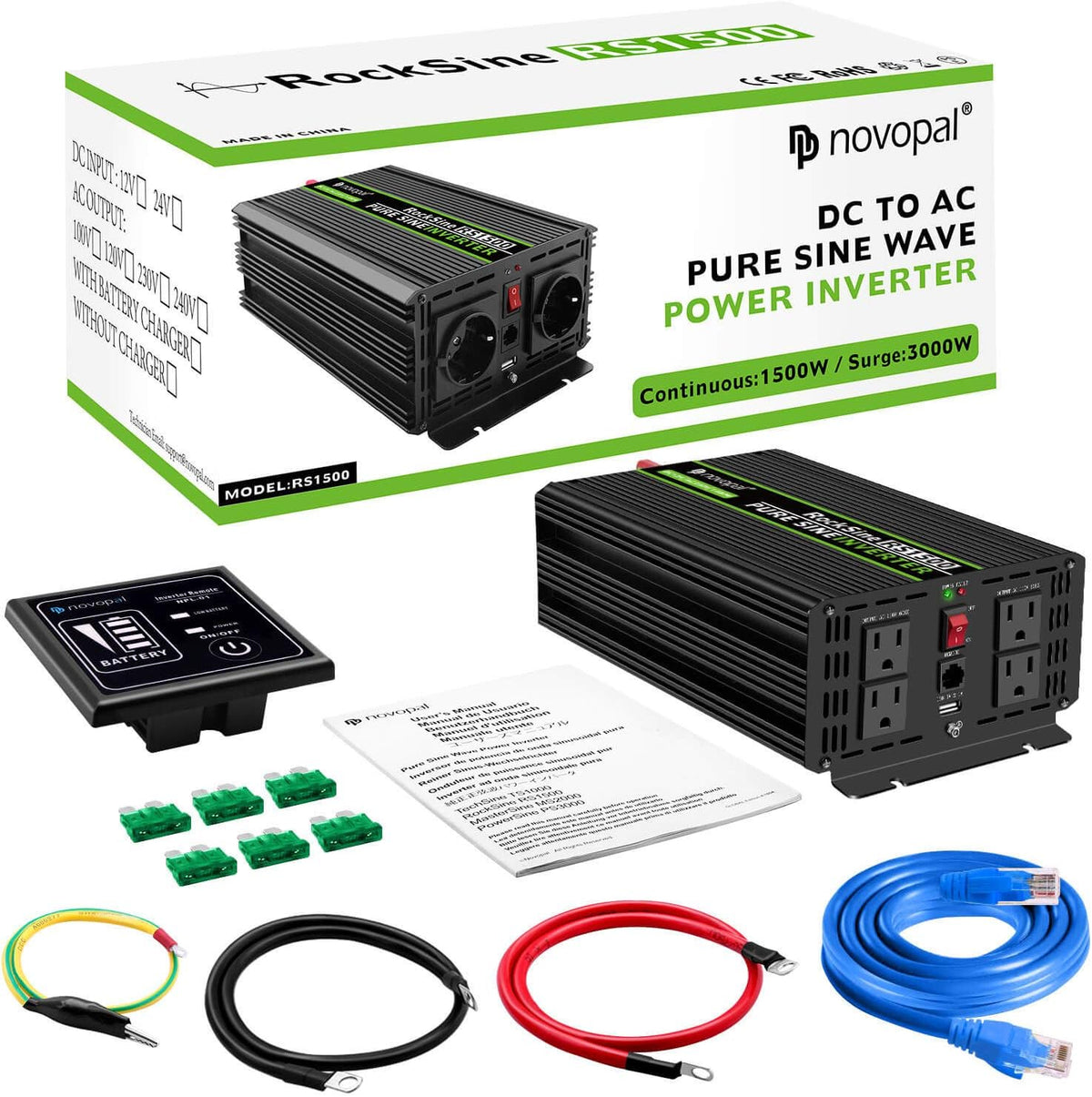 1500 Watt Pure Sine Wave Power Inverter C9836