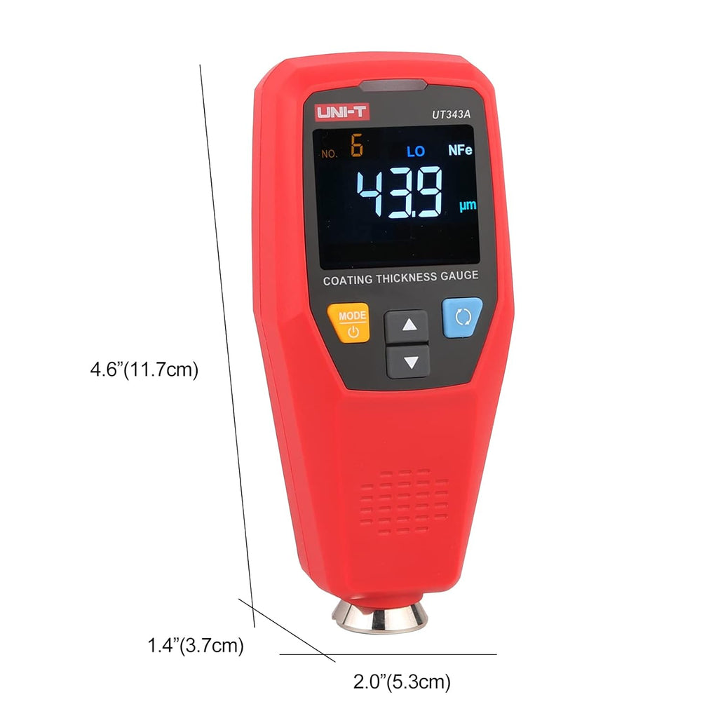 Coating Thickness Gauge Digital Paint Meter 0~1750um F/NF Detection V288