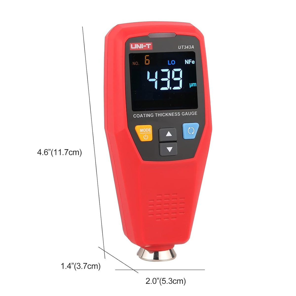 Coating Thickness Gauge Digital Paint Meter 0~1750um F/NF Detection V288