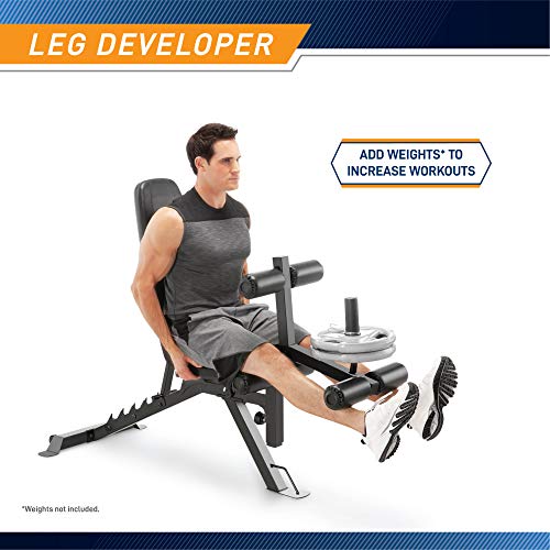 Adjustable 6 Position Utility Bench with Leg Developer and High Density Foam Padding P289