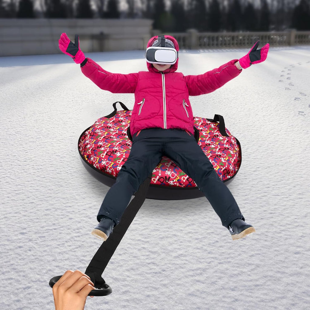 90cm Oxford Cloth Inflatable Snow Sled with Hard Plastic Bottom W7762