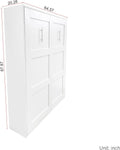 White Full Size Vertical Murphy Bed Q963