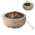 Brown Concrete Round Outdoor Fire Pit X9568