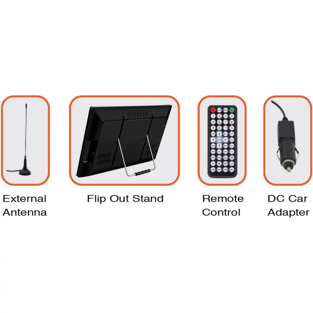 Portable 16-inch TV with Built-in ATSC Tuner, Black F821589